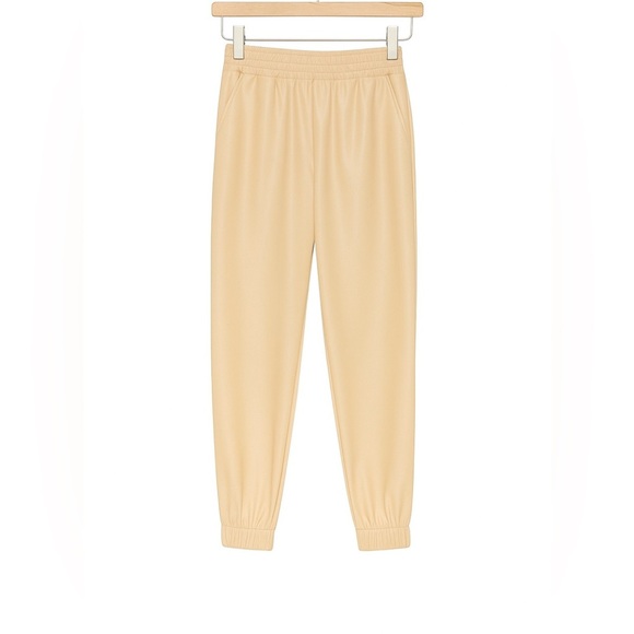 CALIA by Carrie Underwood Pants - CALIA Women's Ath-Leather Jogger NEW Cream-Colored Faux Leather Size XL.